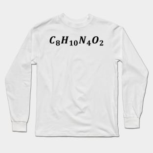 cafeine molecule, chemistry and coffee Long Sleeve T-Shirt